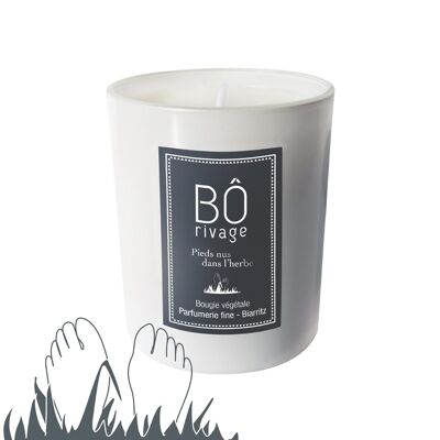 "Pieds nus dans l'herbe" Bougie parfumée végétale  160g