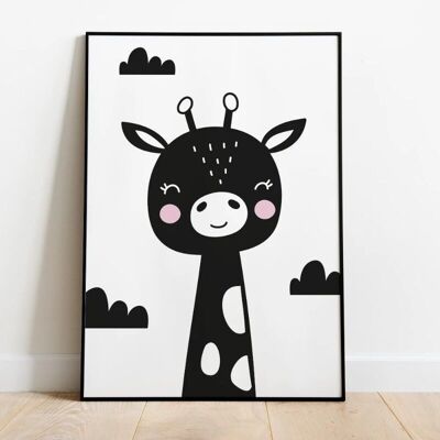 Nursery poster giraffe - A5