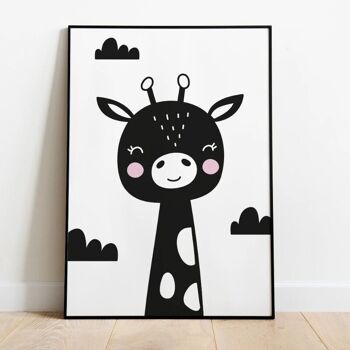Affiche chambre d'enfant girafe - A5