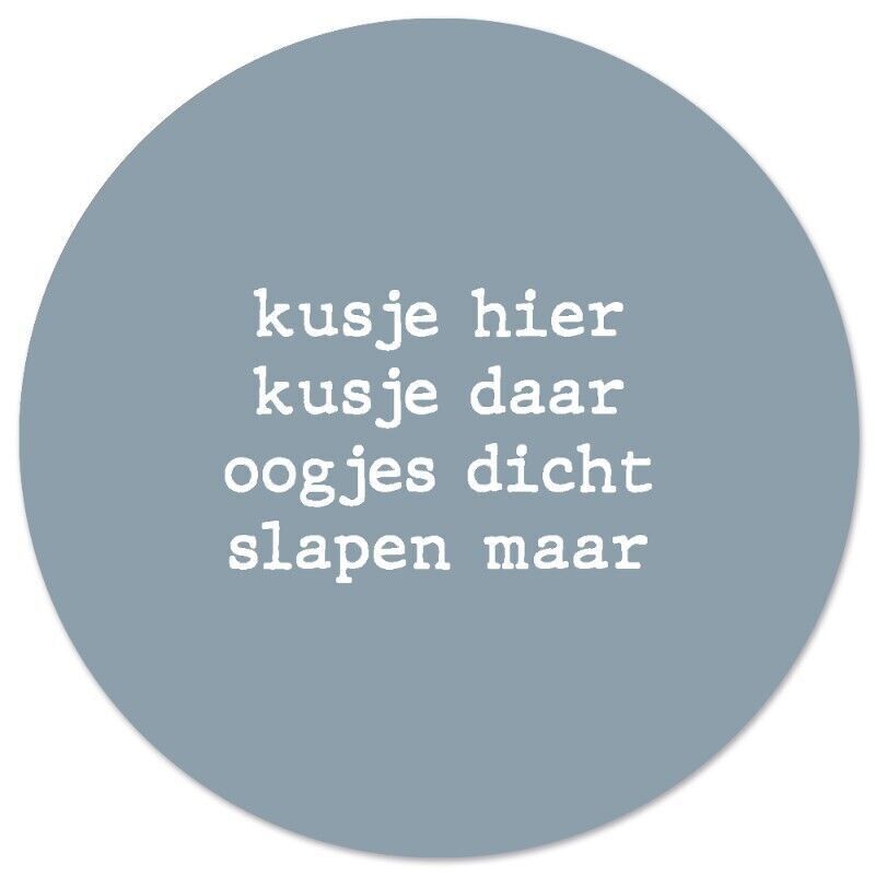 Círculo de pared kids kiss here azul suave - 20 cm