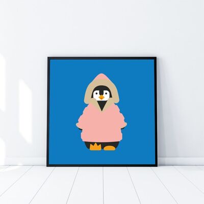 Penguin | Penguin Birthday | First Birthday | Cute Penguin |Illustration | Antarctic animals | 1st birthday | Birthday Penguin | Giclee