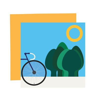 Bike card | Cycle Lover, | Everyday card, card for cyclist, lets cycle | Blank | Vibrant | Square, 150mm | ECO friendly | Recyclable