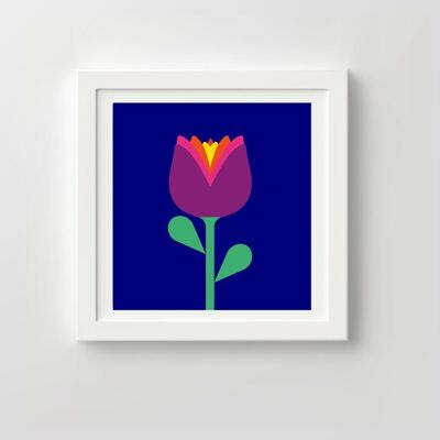 Tulip. Tulip print. Flower print. Flowers. Bright. Illustration. Bright flower print.