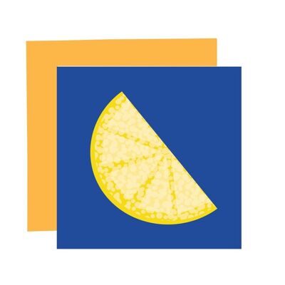 Lemon card. Blank card. Birthday card. Lemon. Lemon slice. Cool illustrations.