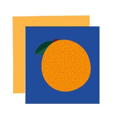 Orange card, oranges, fruit | Birthday card, Everyday card, Fruit card | Blank | Vibrant | Square, 150mm | ECO friendly | Recyclable