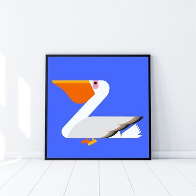 Pelican | Birthday | Pelican Birthday | First birthday | Pelican print | Pelican illustration | 1st birthday | Bird | Bird art