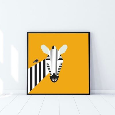 Zebra print, Zebra Nursery wall art, Playroom print. Safari prints,Friendly zebra.New baby print, Jungle illustration, Zebra lover, New baby