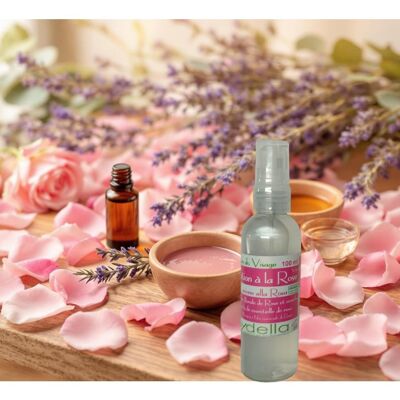 Lozione alla rosa per la pelle del viso - Trattamento delicato e anti-età - Pelle sensibile