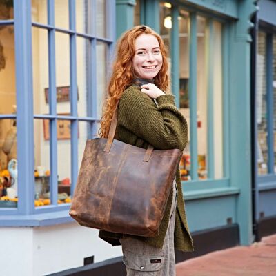 Buffalo Leather Shopping Bag