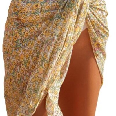 MID CHIFFON SARONG / WRAP - DAISY PRINT