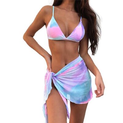 BIKINI WITH SARONG - PASTEL