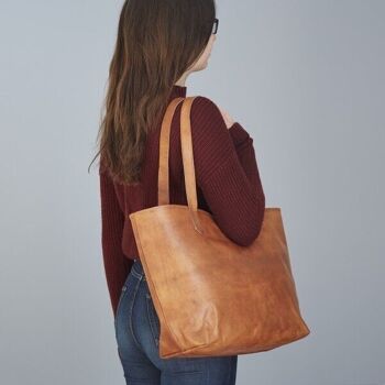 Sac shopping en cuir 3