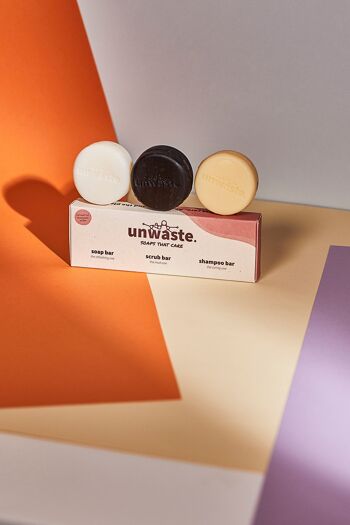 Coffret cadeau Unwaste • 3 x 40 gr • coffret orange 3