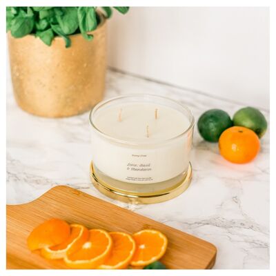 Lime, Basil & Mandarin Candle | Soy Wax | 120HR Burn | Eco Friendly