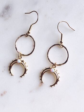 Boucles d'oreilles Opal Boho Moon 3