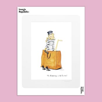 AFFICHE 30x40 cm ISABELLE FREGEVU SHOPPING 2