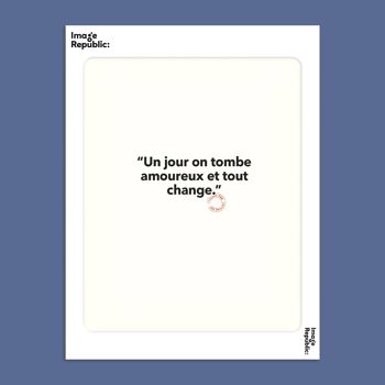 AFFICHE 30x40 cm LOIC PRIGENT 113 UN JOUR ON TOMBE AMOUREUX 2