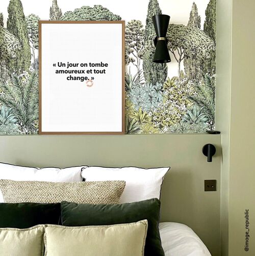 AFFICHE 30x40 cm LOIC PRIGENT 113 UN JOUR ON TOMBE AMOUREUX