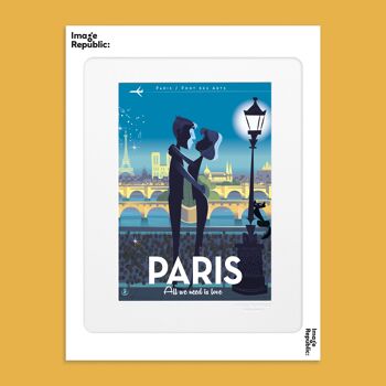 AFFICHE 30x40 cm MONSIEUR Z PARIS LOVE 1