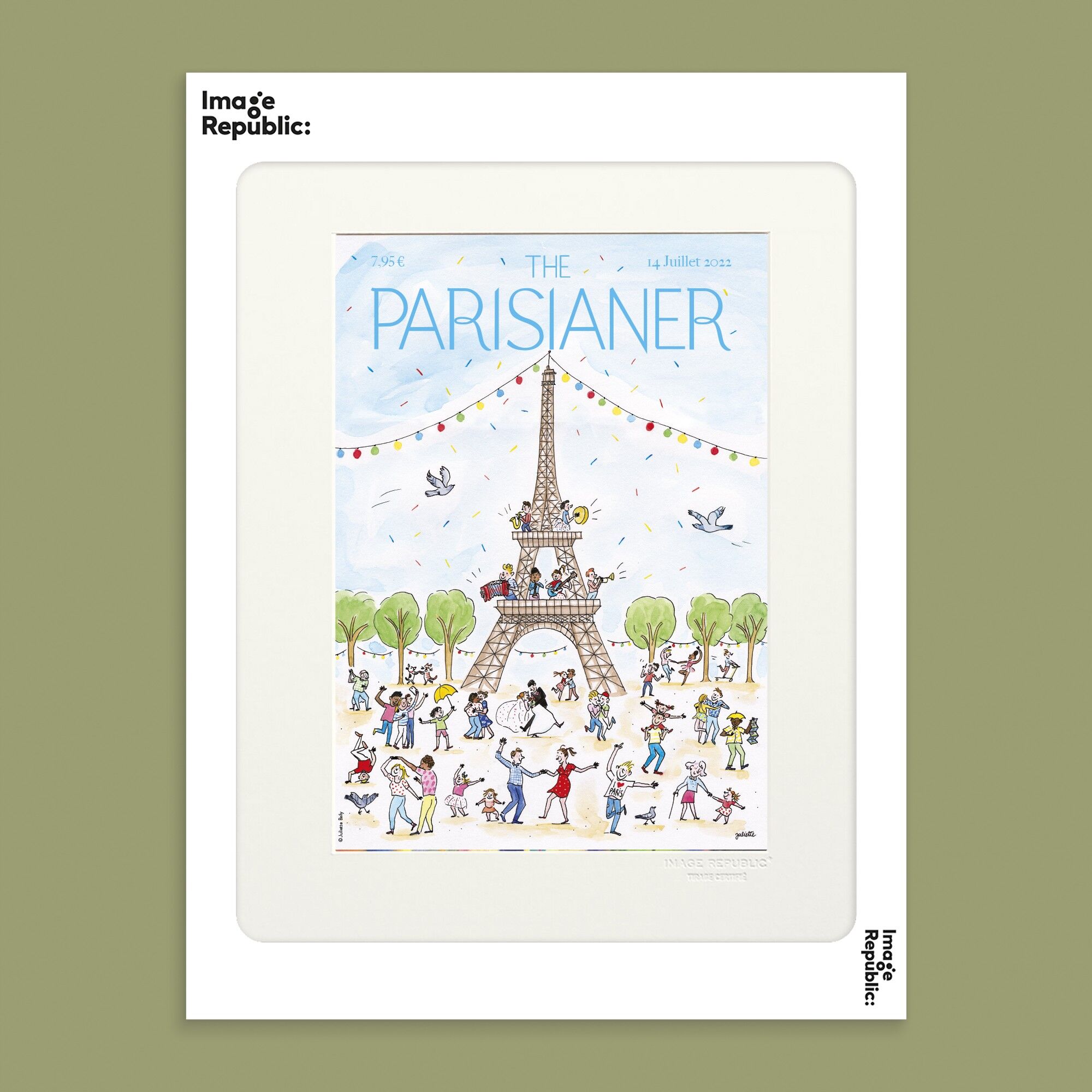 POSTER 30x40 cm THE.P N63 PARIS EIFFEL TOWER BAILLY