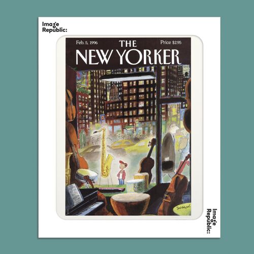 AFFICHE 40x50 cm THE NEWYORKER 62 SEMPE THE BOY SAXOPHONE 1996 50843