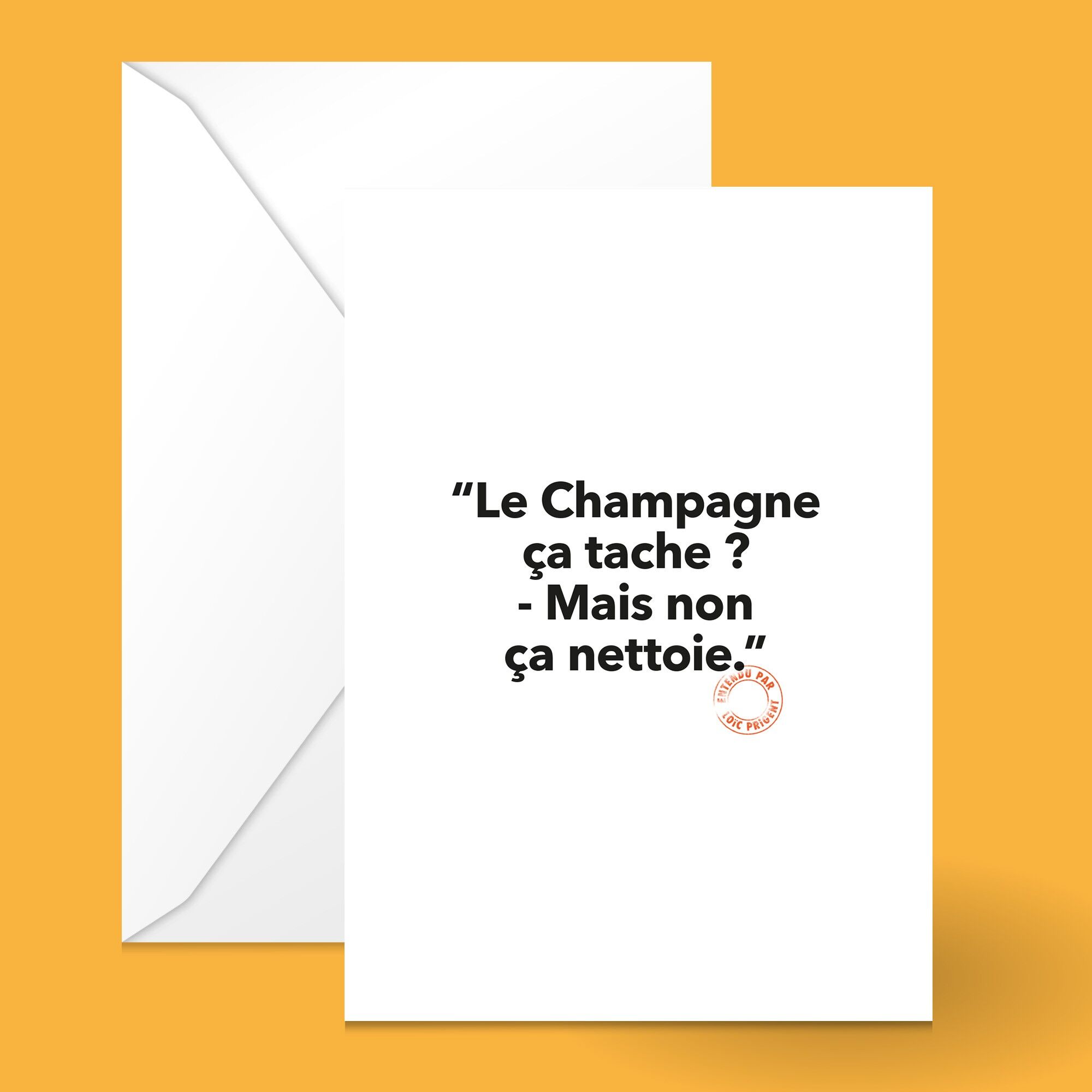 CARTOLINA LOIC PRIGENT 130 LO CHAMPAGNE MACCHIA?