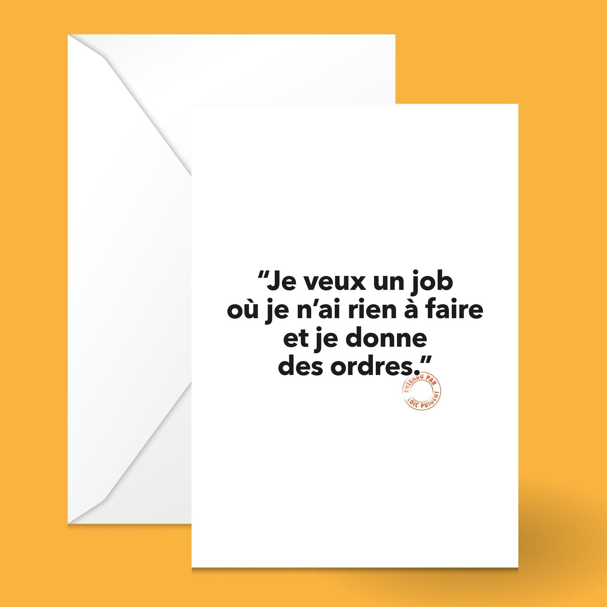 CARTOLINA LOIC PRIGENT 16 VOGLIO UN LAVORO