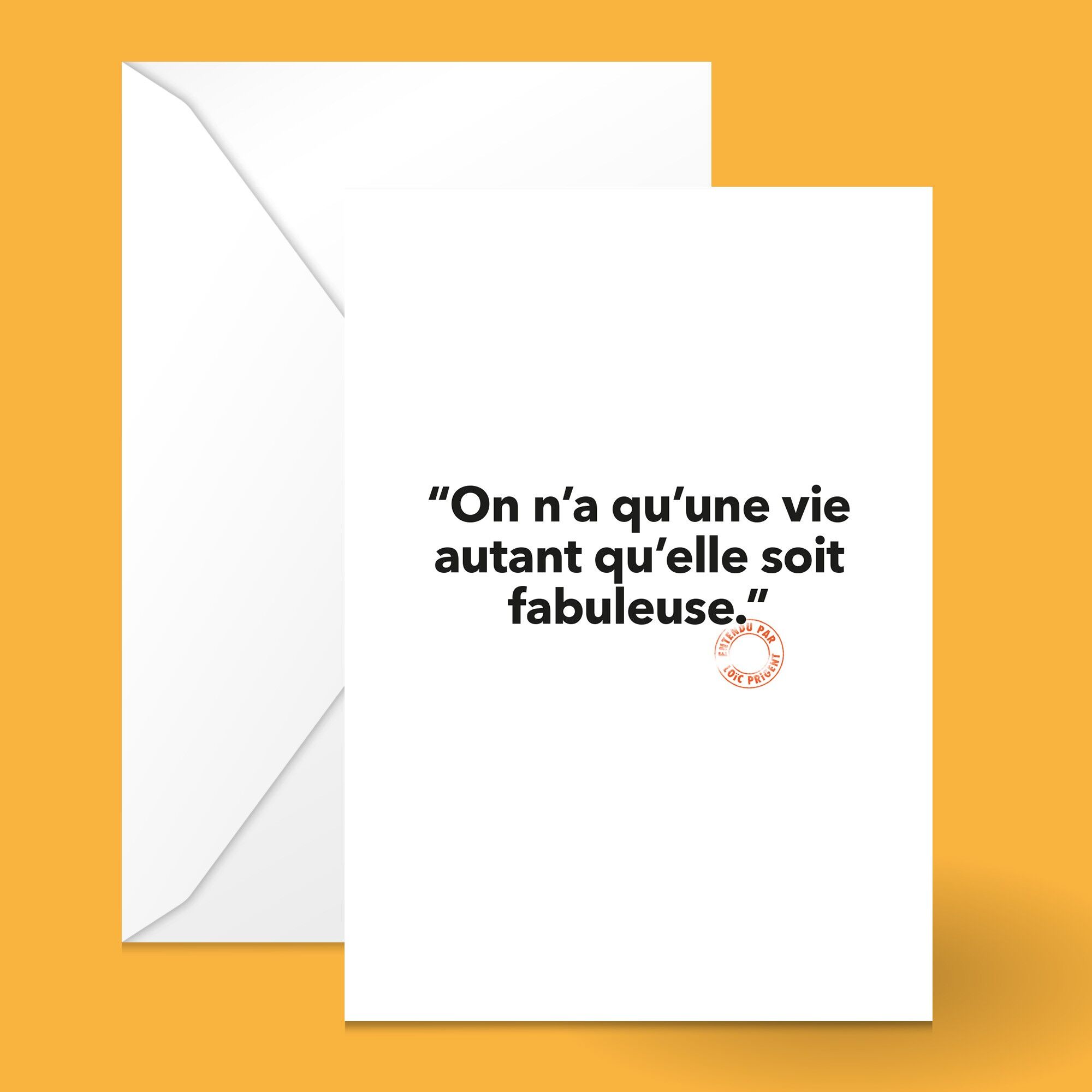 CARTOLINA LOIC PRIGENT 40 ABBIAMO UNA SOLA VITA