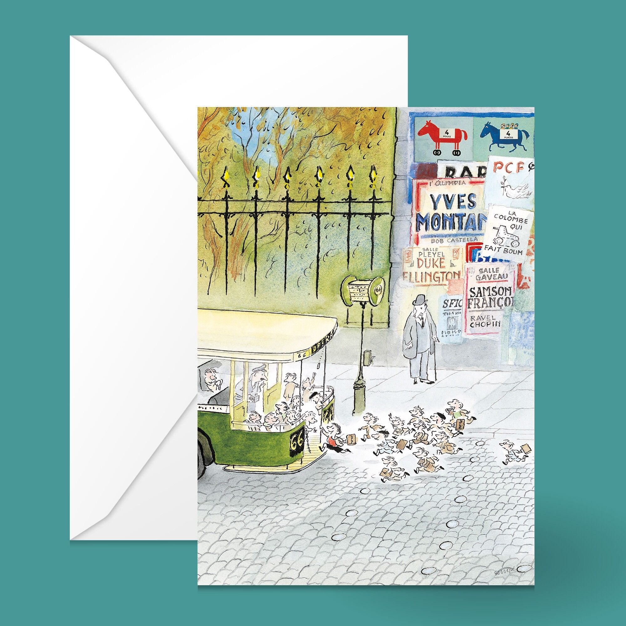 CARTOLINA DELL'AUTOBUS DI SEMPE