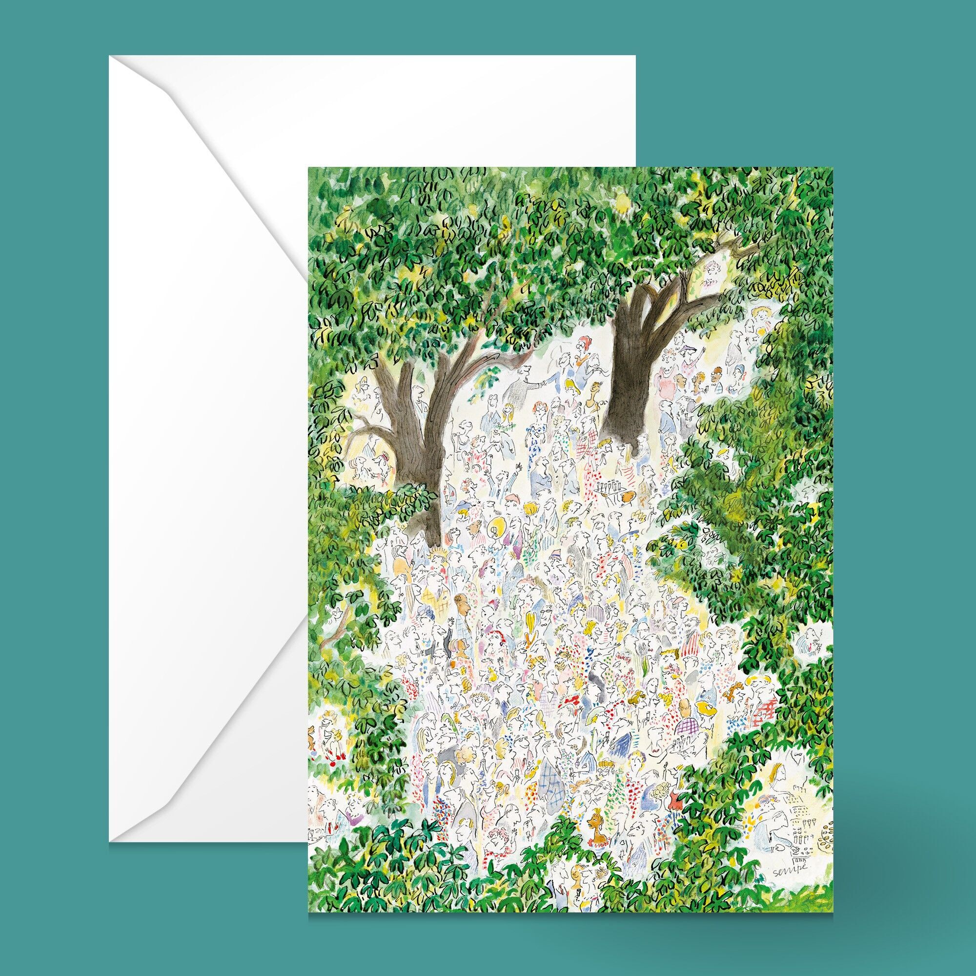 CARTOLINA FESTA IN GIARDINO SEMPE