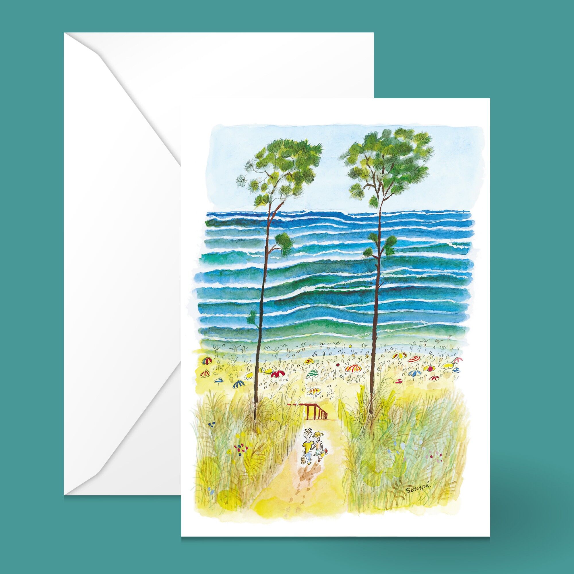 CARTOLINA DI COPPIA SEMPE OCEANO