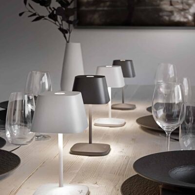 Villeroy & boch neapel 2.0 dimmbare akku led in-& outdoor tischleuchte schwarz höhe 20 cm