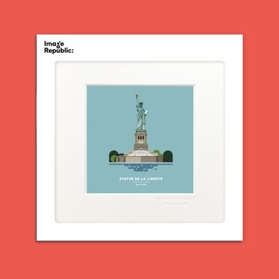 POSTER 22x22 cm THE DUO ARCHI STATUE OF LIBERTY USA