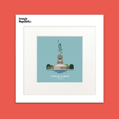 POSTER 22x22 cm DAS DUO ARCHI STATUE OF LIBERTY USA