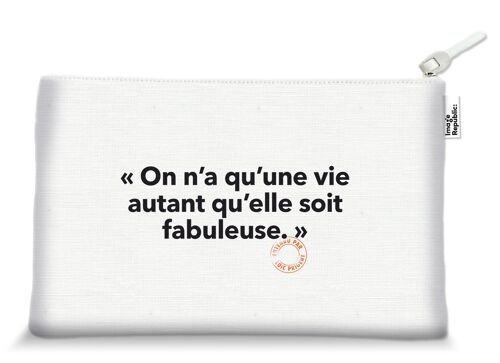 TROUSSE LOIC PRIGENT 40 ON N'A QU'UNE VIE 15x25 cm