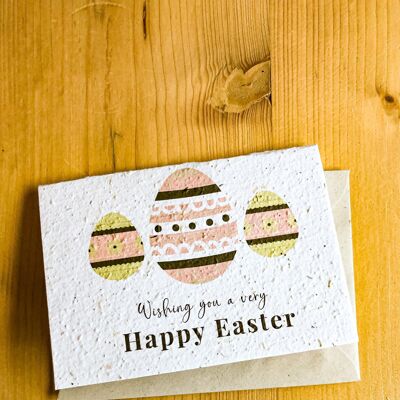 Plantable Seeded Cards | Happy Easter Eggs - Seeded Envelope