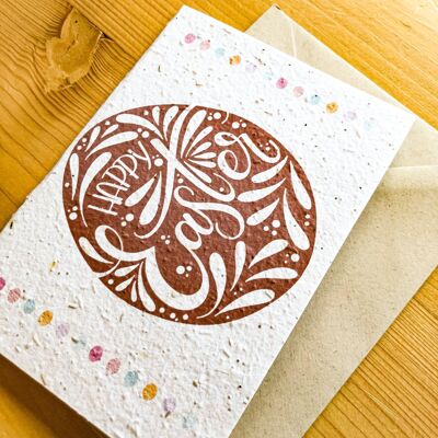 Plantable Seeded Cards | Happy Easter Egg - Recycled Envelope