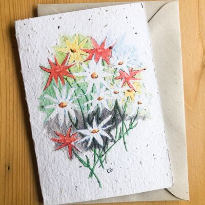 Plantable Seeded Card | Daisy Bouquet A