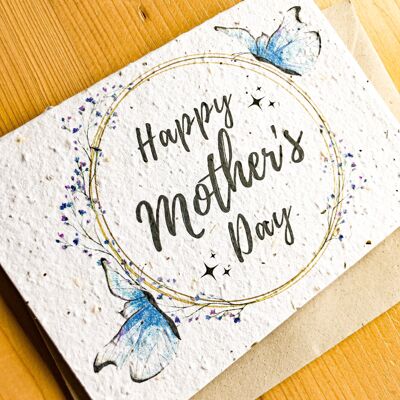 Seeded Mother's Day Card | Butterflies