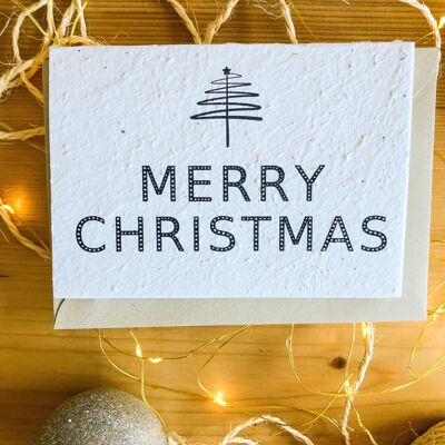 Plantable Seeded Card | Merry Christmas Plain