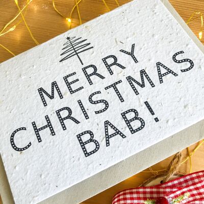 Pflanzbare Samenkarte | Frohe Weihnachten Baba!