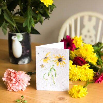 Plantable Seeded Card | Rudbeckia Design - RECYCLED ENVELOPE