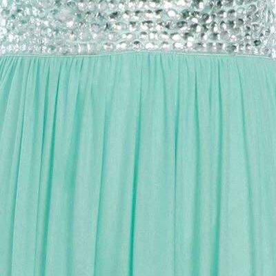 Papya Mint Jewel Open Back Maxi Grecian Gown Dress