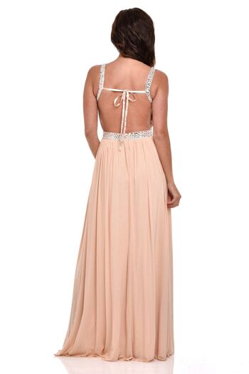 Nola Nude Maxi Robe Grecque Dos Nu 2