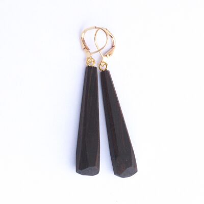 Wenge wood earrings