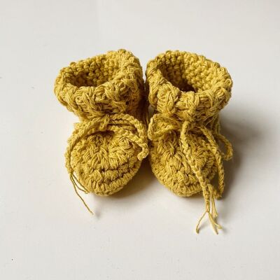 Organic cotton booties - Saffron