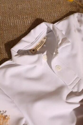 Pampelonne Long sleeve Polo White UPF 50+ 1