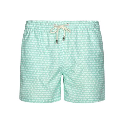 BLUE COAST YACHTING Herren-Badeanzug Bedruckter Quick Dry Green Fish