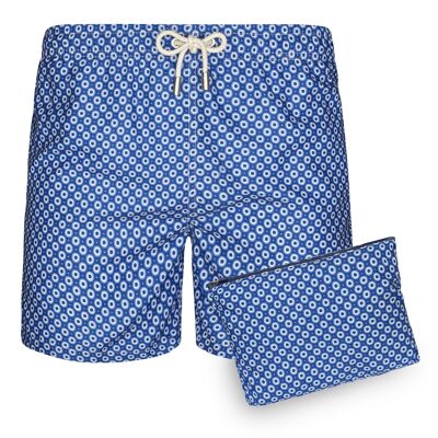 BLUE COAST YACHTING Costume da bagno da uomo stampato Quick Dry Blue Dot