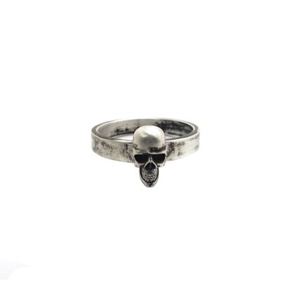 Silver skull ring - S